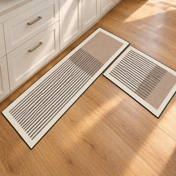 Striped Cut Pile Kitchen Runner