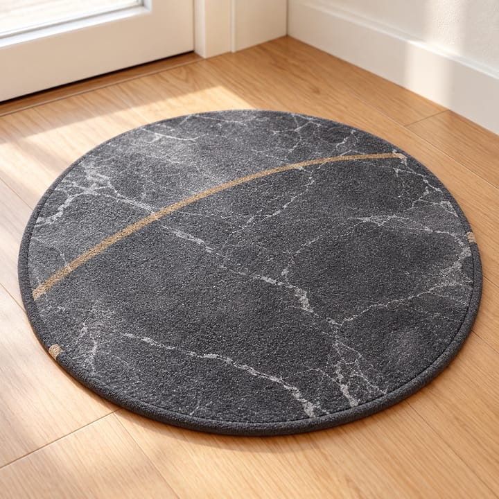 Black Solid Non-Slip Runner Rug