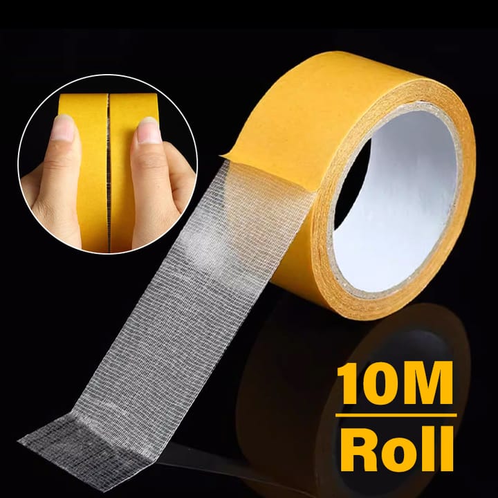 Yellow Mesh Double Sided Carpet Tape