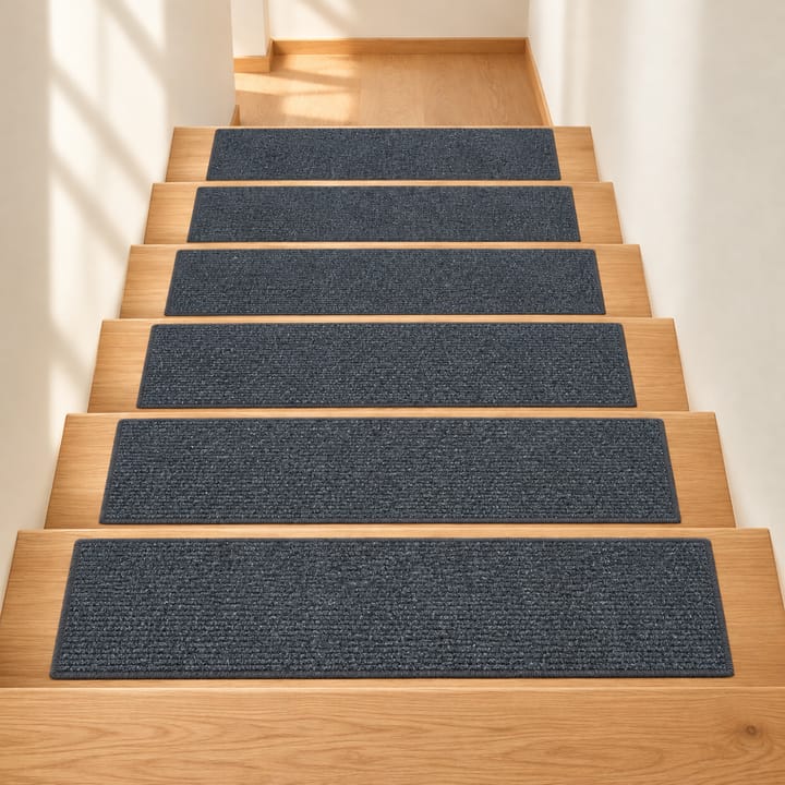 Harbor Loop Stair Tread Mats, Dark gray