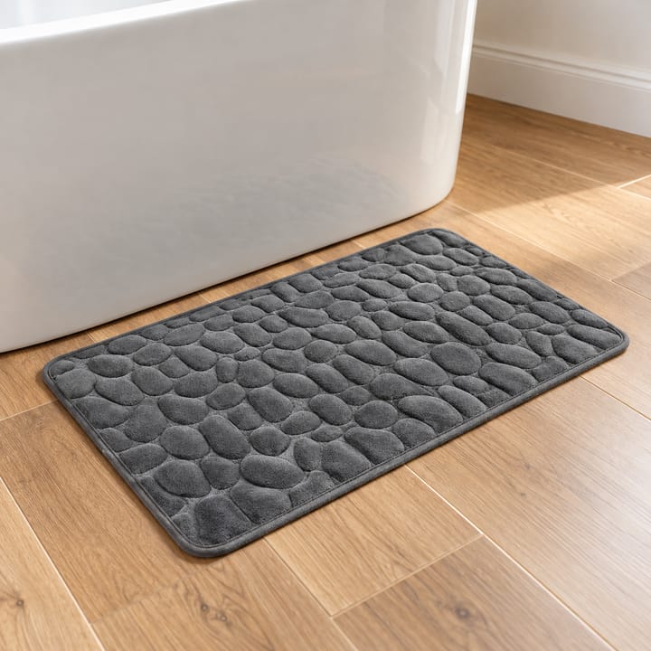 Cobblestone Embossed Plush Bath Mat