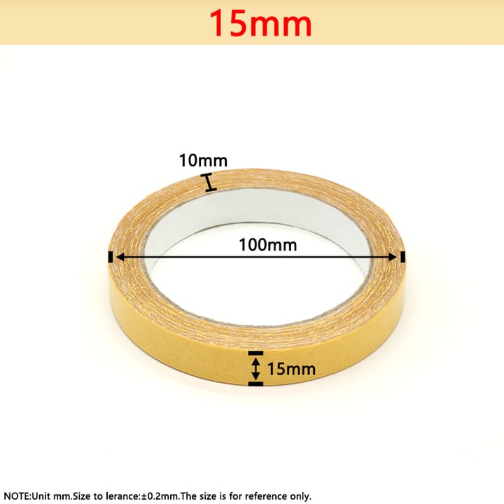 Yellow Mesh Double Sided Carpet Tape, 0.6 in