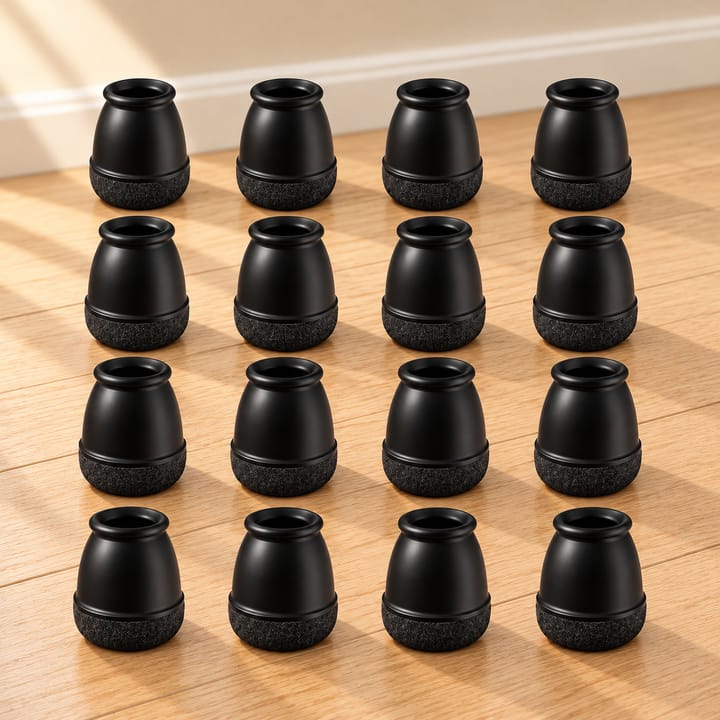 Silicone Felt Chair Leg Protectors, X-Small: 0.5-0.5 in