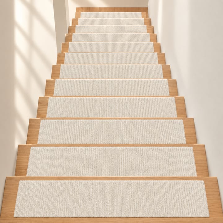 Solid Cut Pile Stair Treads, Beige