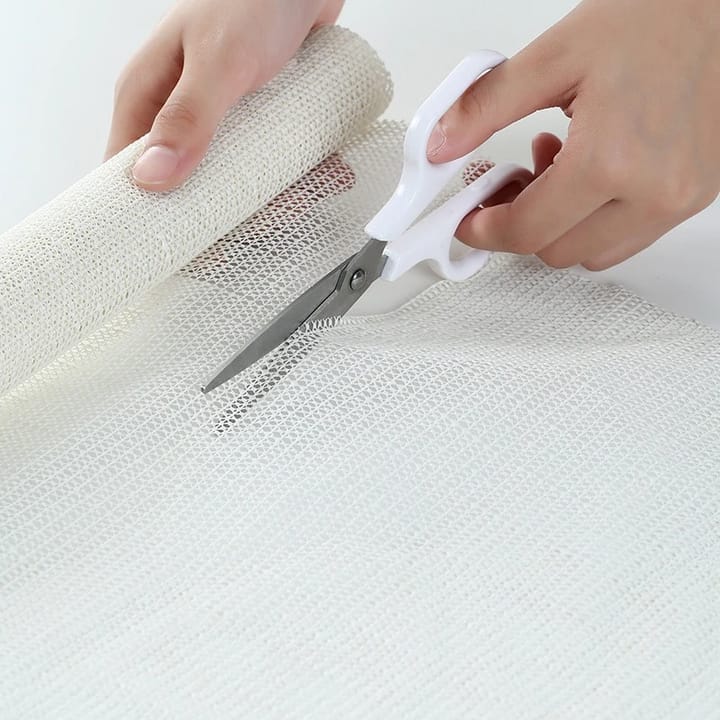 Beige Grid Non Slip Rug Pad