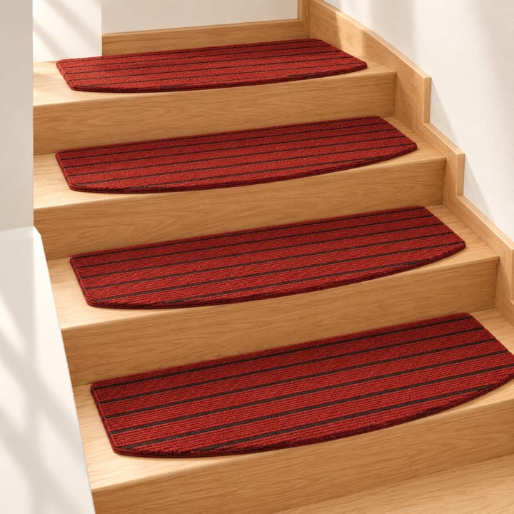 Arc Felt Stair Tread, Red black