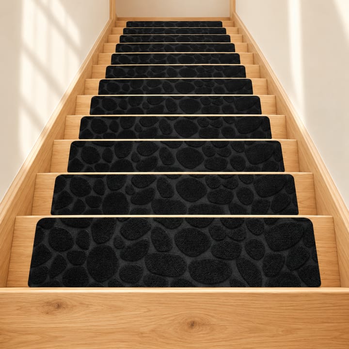 Stone Lattice Stair Tread Mats, Black lattice