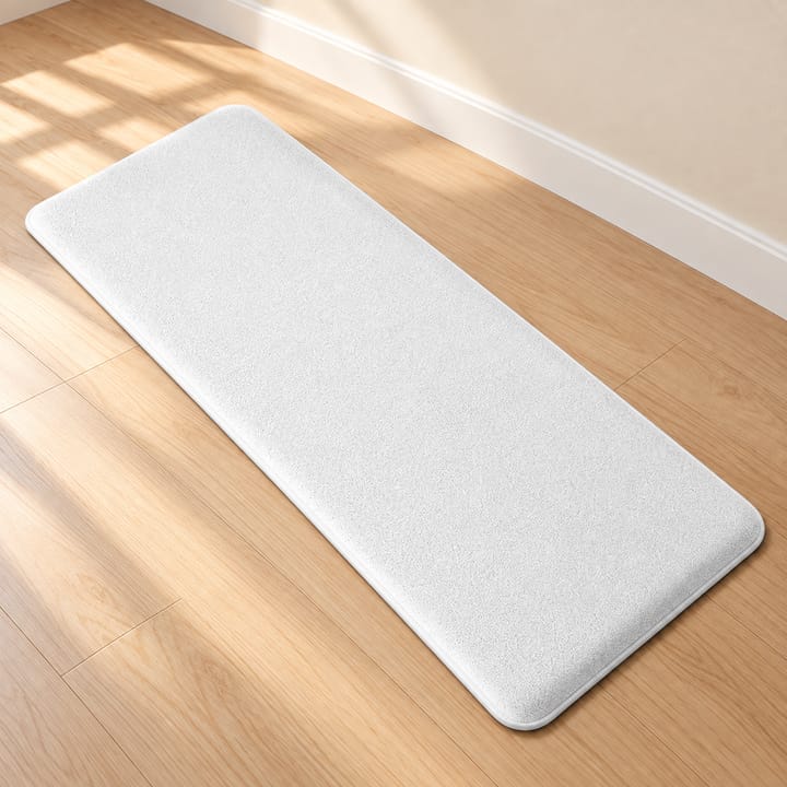 Soft Step Long Kitchen Runner, White