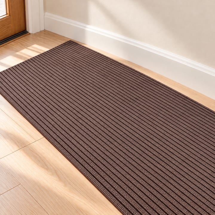 Stripe Loop Runner Rug, Brown