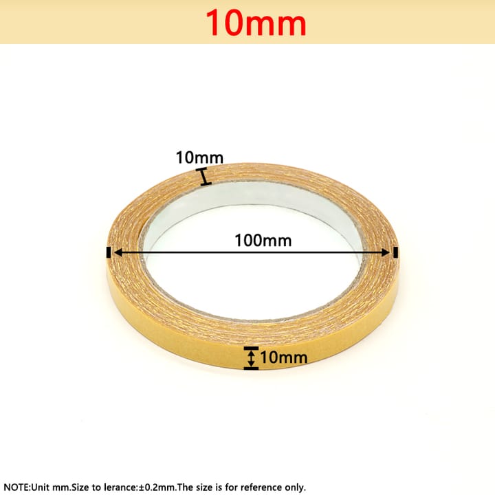 Yellow Mesh Double Sided Carpet Tape, 0.4 in