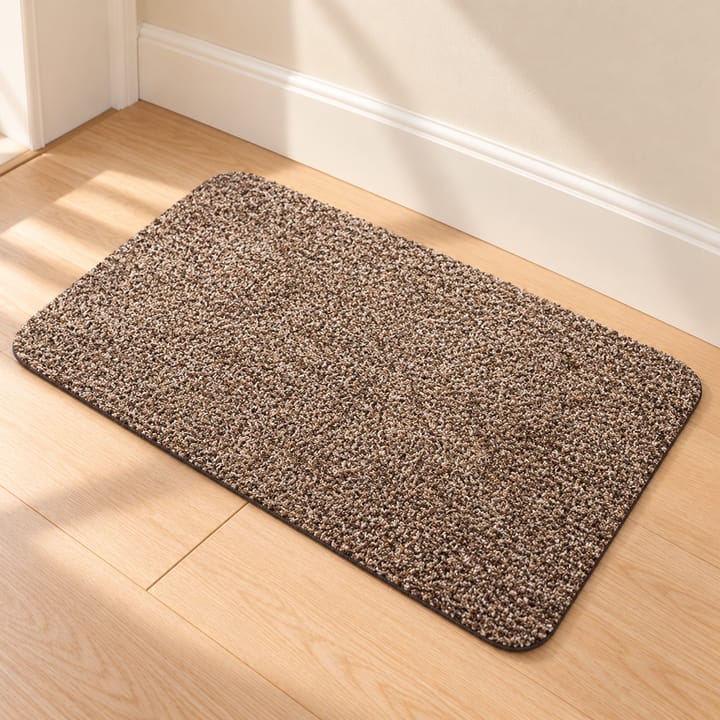 Woven Weave Polyester Door Mat, Brown