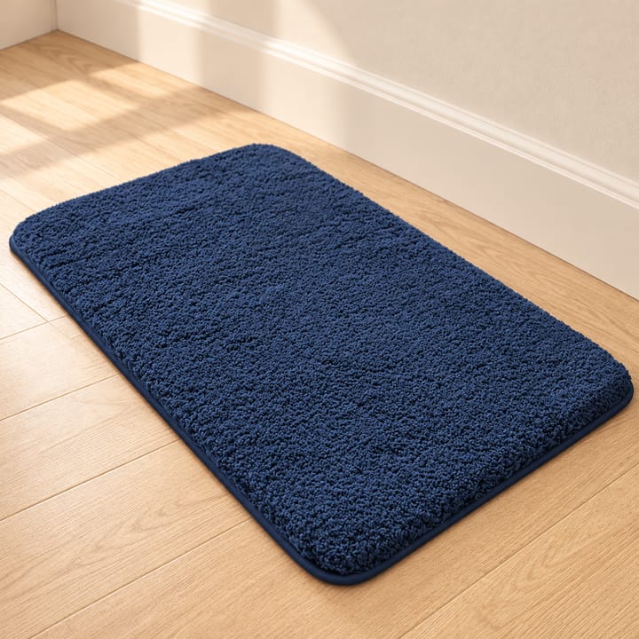 Soft Shag Bath Mat, Navy