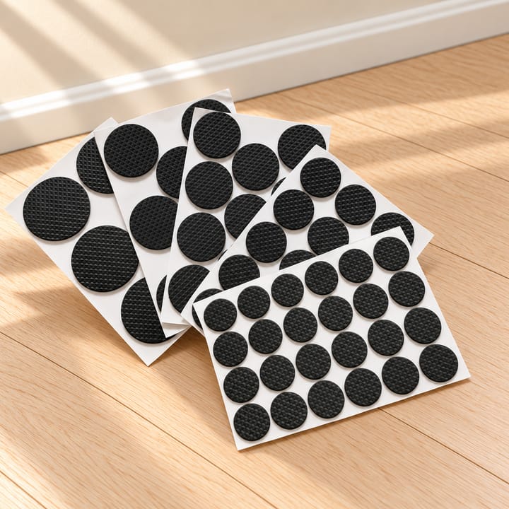 Gripweave Self Adhesive Rubber Furniture Pads, Round set, 64 pads