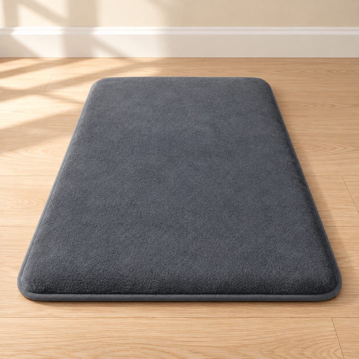 Memory Foam Solid Color Bath Mat, Dark gray