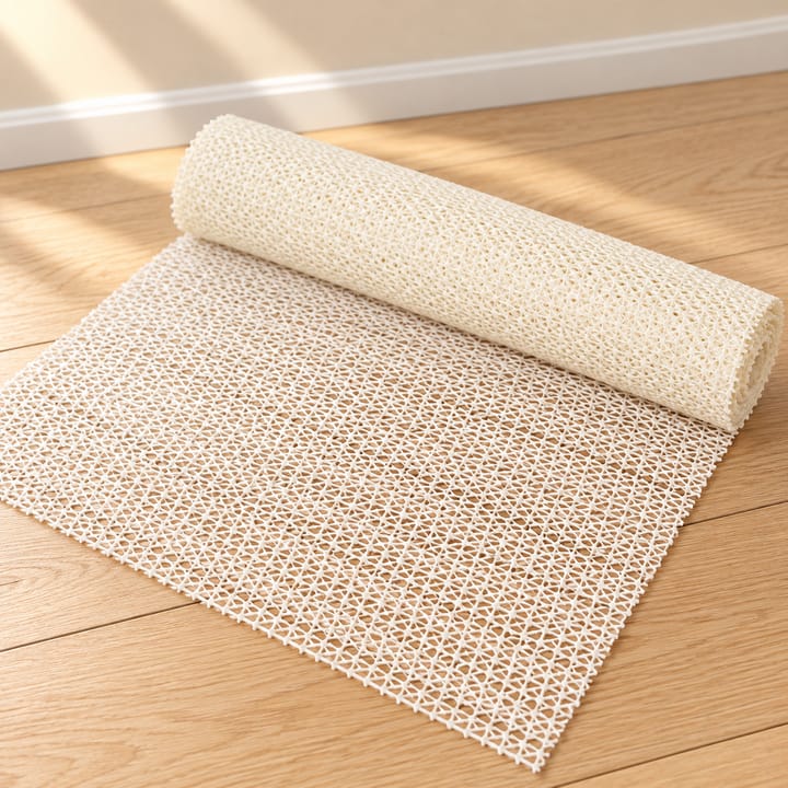 Beige Grid Non Slip Rug Pad