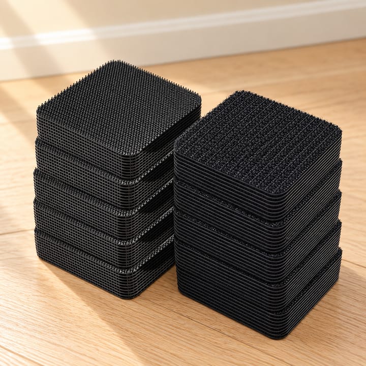 Gripweave Hook and Loop Adhesive Pads, Black 2 x 2 in