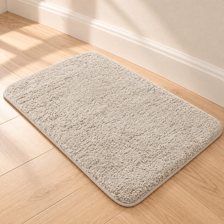 Soft Shag Bath Mat, Beige
