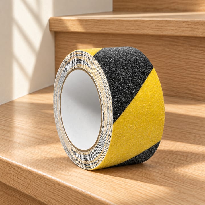 Grit Surface Anti-Slip Stair Tape, Black and yellow