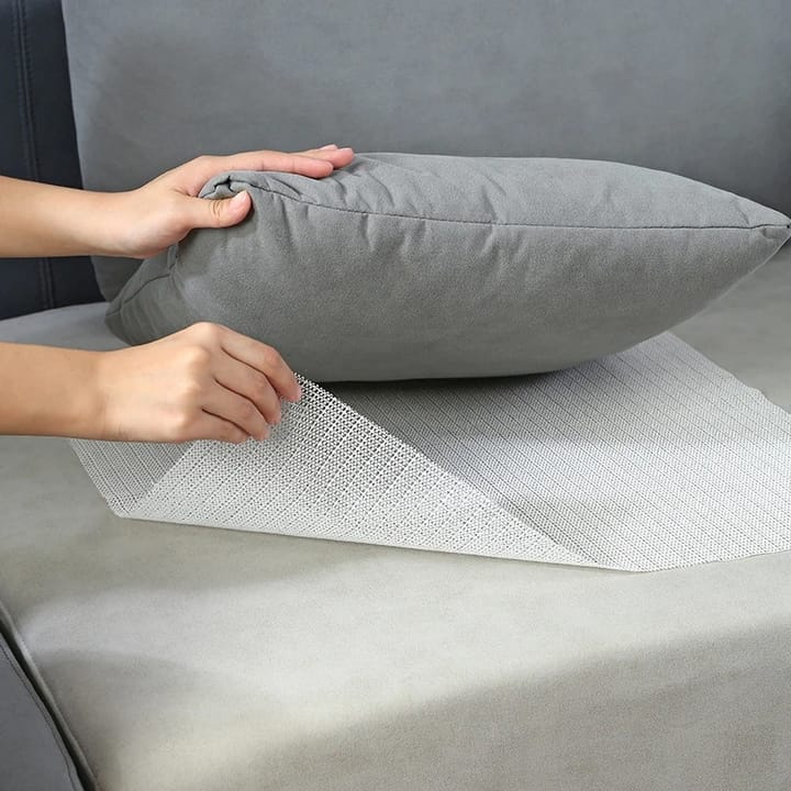 Beige Grid Non Slip Rug Pad