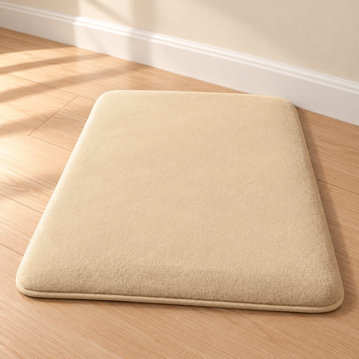 Memory Foam Solid Color Bath Mat, Apricot
