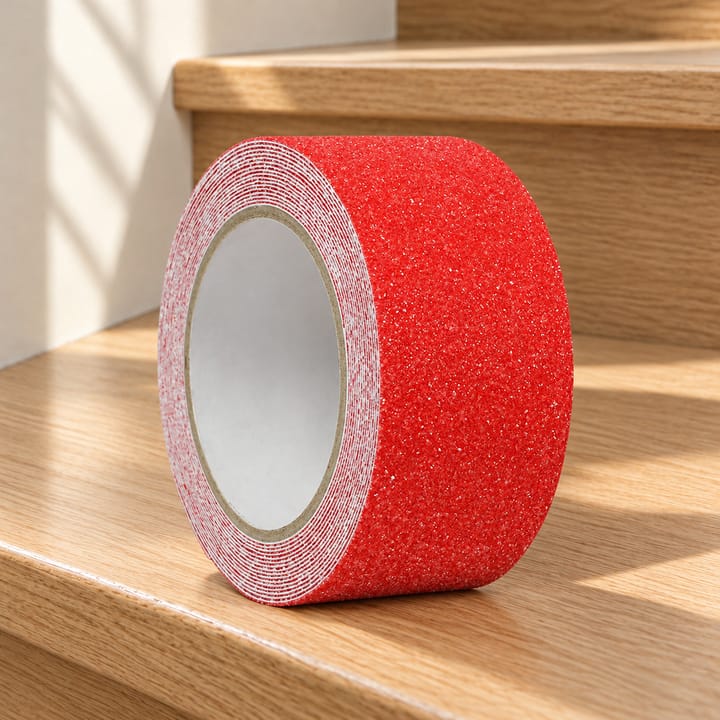 Grit Surface Anti-Slip Stair Tape, Red