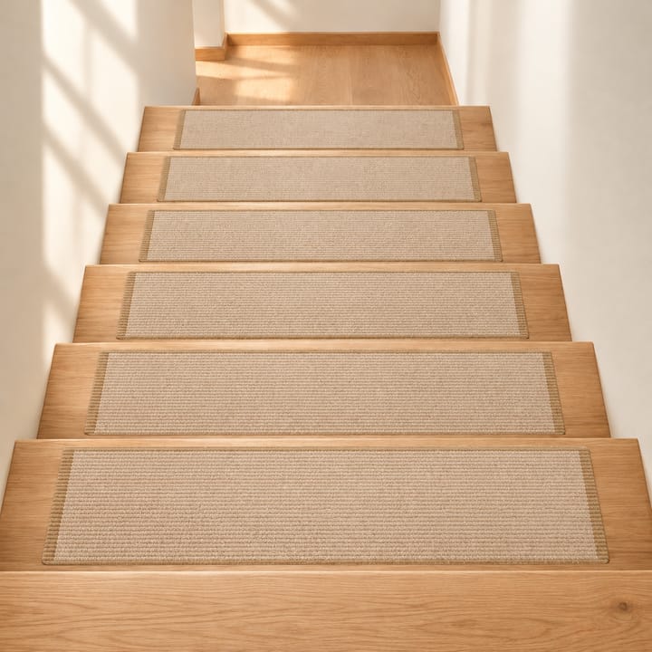 Harbor Loop Stair Tread Mats, Beige