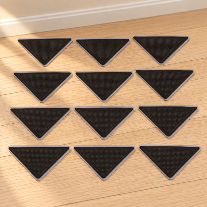 Grip Corner Rubber Rug Grippers, 12 pads