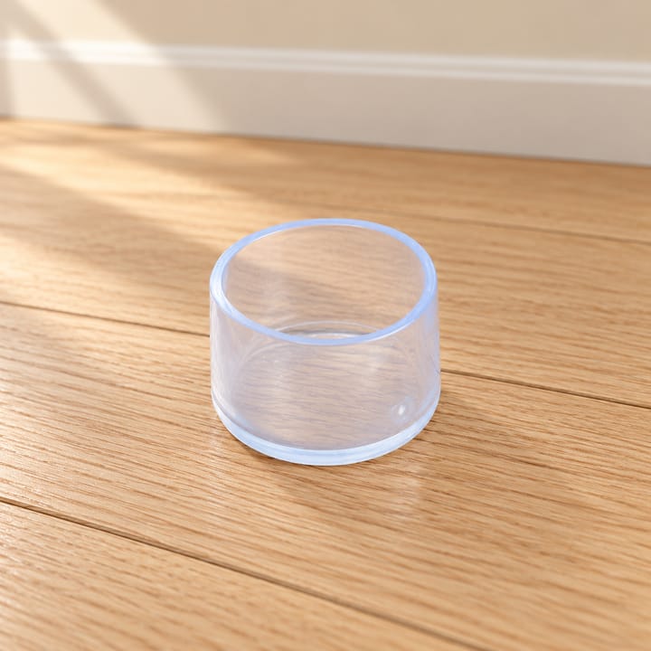 Clear Silicone Chair Leg Floor Protectors, Round, 1.5 in inside diameter
