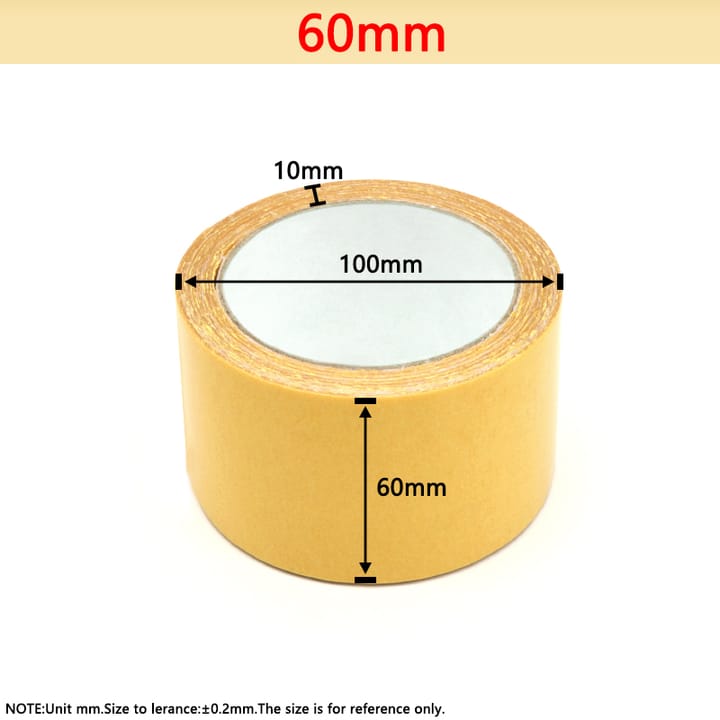 Yellow Mesh Double Sided Carpet Tape, 2.4 in