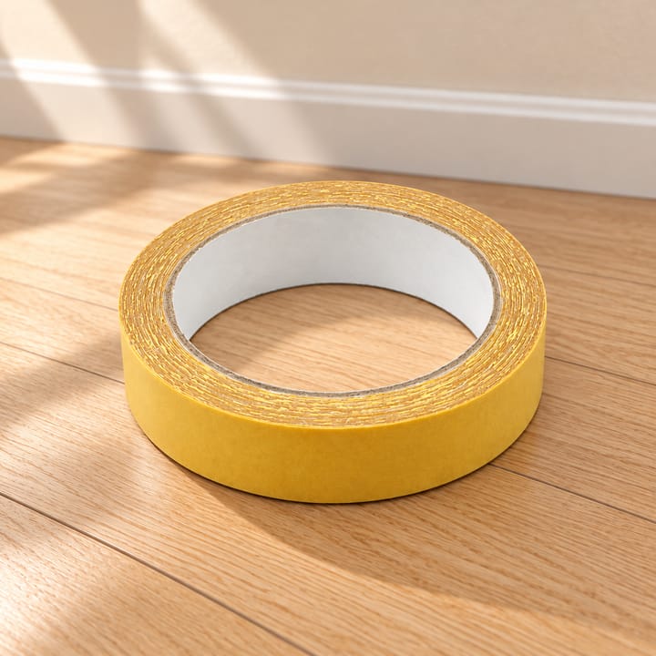 Yellow Mesh Double Sided Carpet Tape, 0.8 in