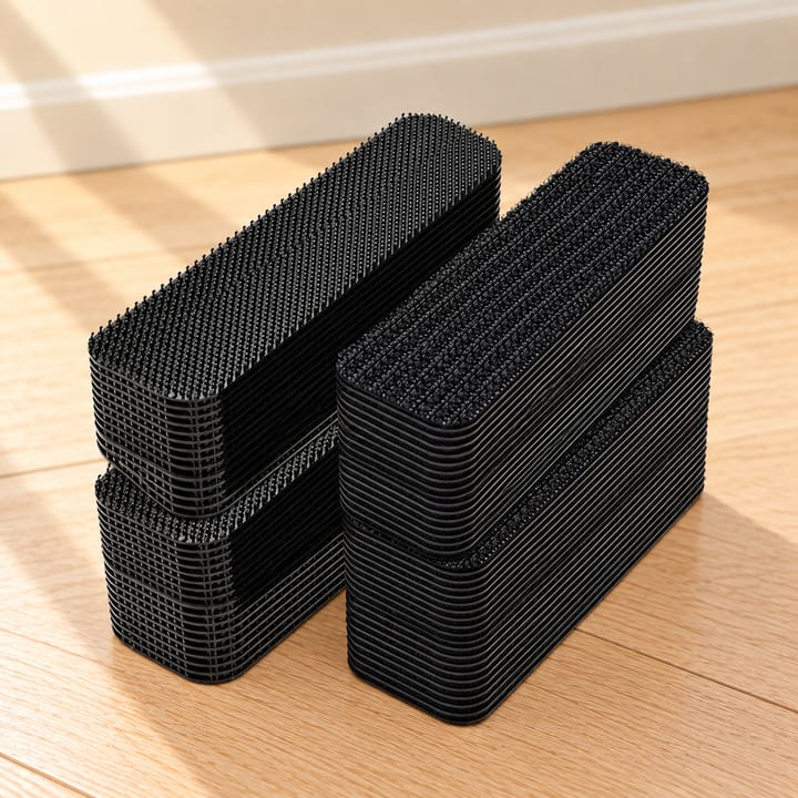Gripweave Hook and Loop Adhesive Pads, Black 0.6 x 2.8 in