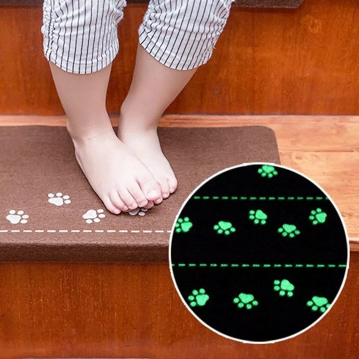 Luminous Cat Print Stair Tread Mats