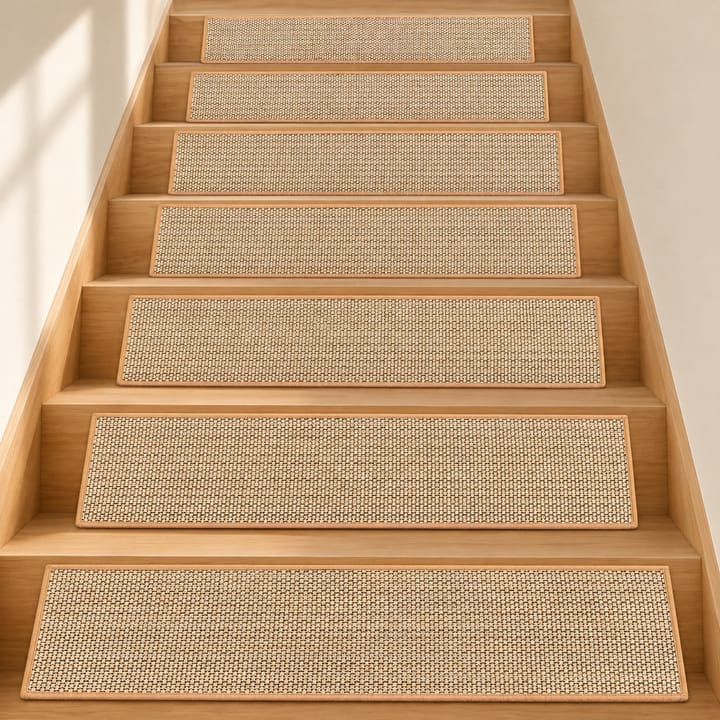 Gripweave Loop Pile Stair Tread Mats, Beige