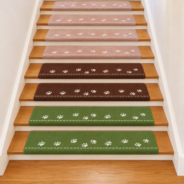 Luminous Cat Print Stair Tread Mats