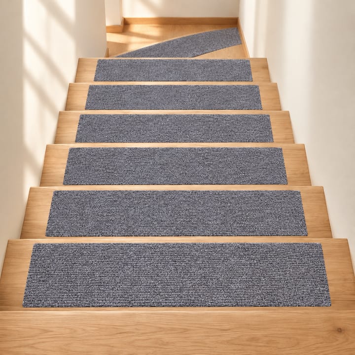 Harbor Loop Stair Tread Mats, Light gray
