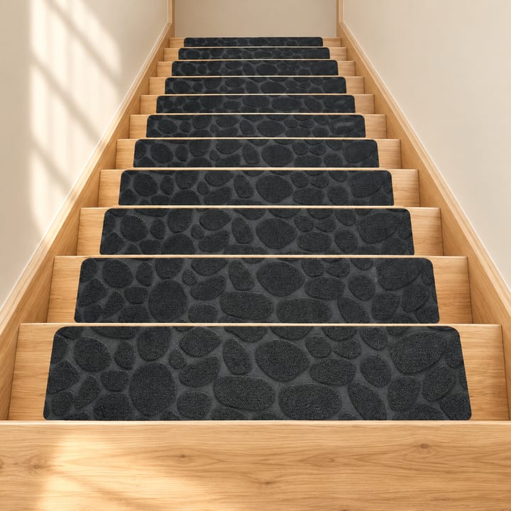 Stone Lattice Stair Tread Mats, Gray lattice