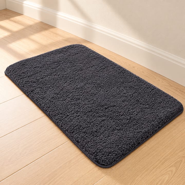 Soft Shag Bath Mat, Dark gray