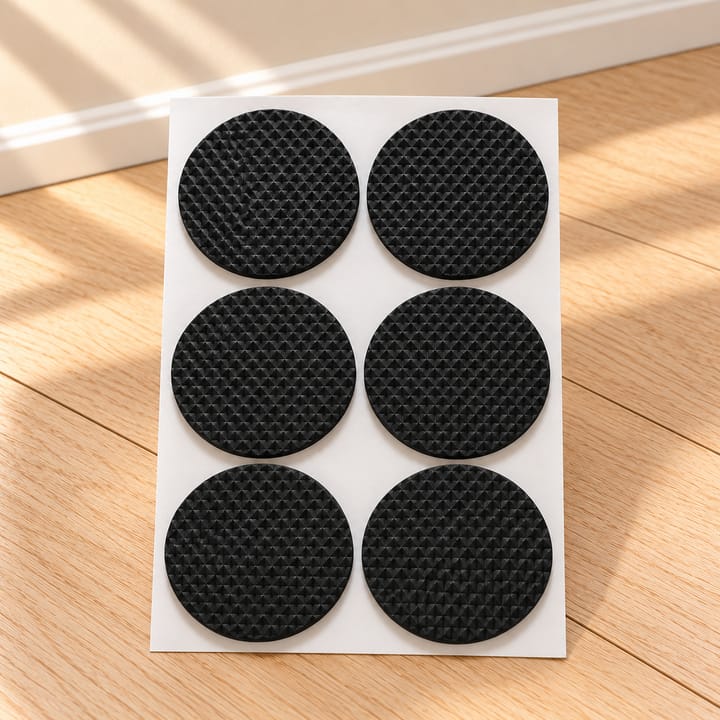 Gripweave Self Adhesive Rubber Furniture Pads, Round 1.8 in, 6 pads