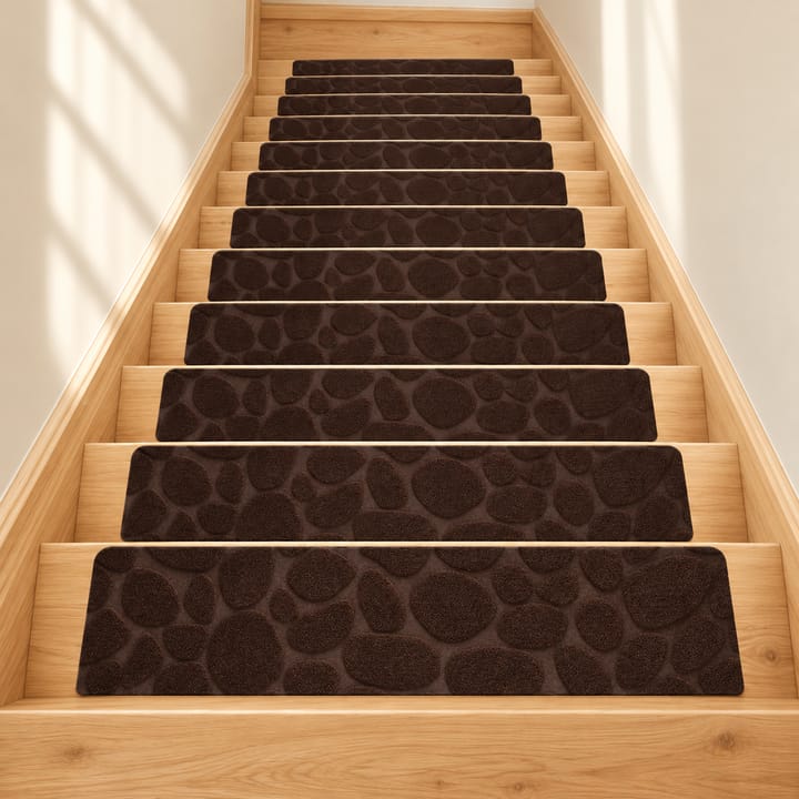 Stone Lattice Stair Tread Mats, Brown lattice