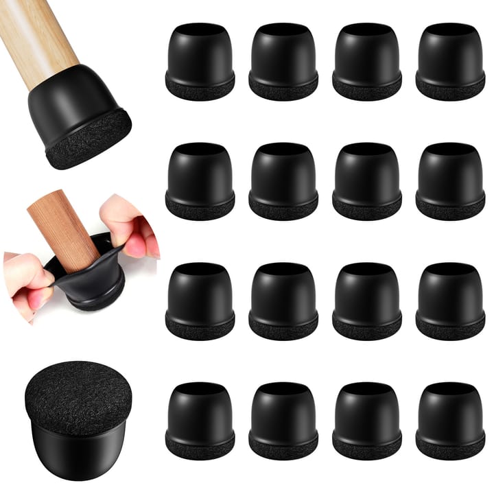 Silicone Felt Chair Leg Protectors, Large: 1.1-1.4 in