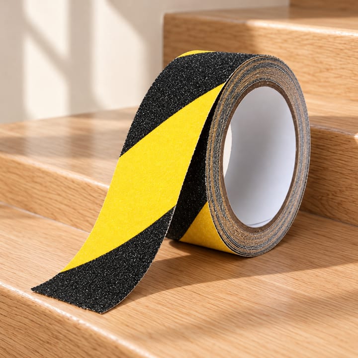 Grit Guard Anti-Slip Stair Tape, Black and yellow