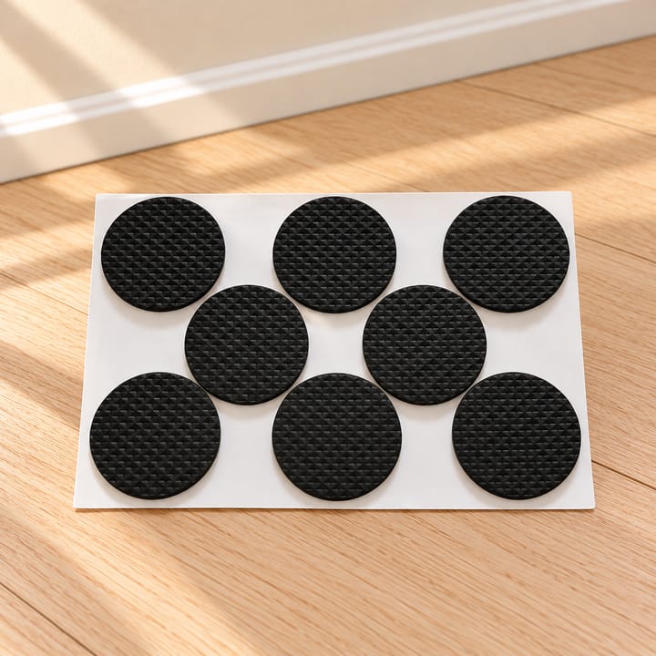 Gripweave Self Adhesive Rubber Furniture Pads, Round 1.5 in, 8 pads