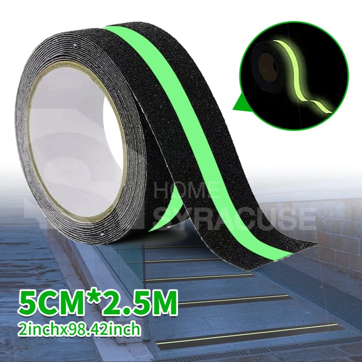 Glow In The Dark Anti-Slip Stair Tape, 2 in x 8.2 ft