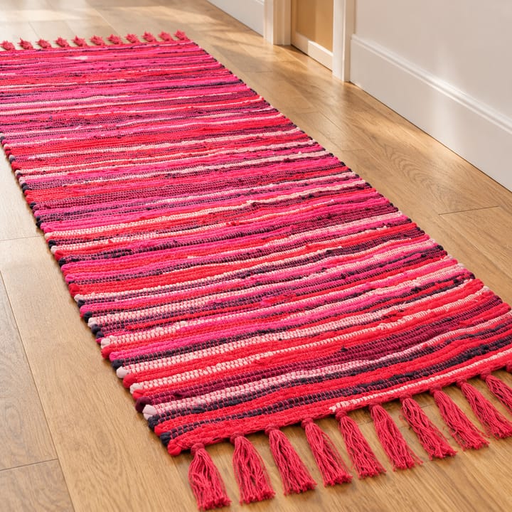 Hand Hooked Cotton Tassel Runner Rug