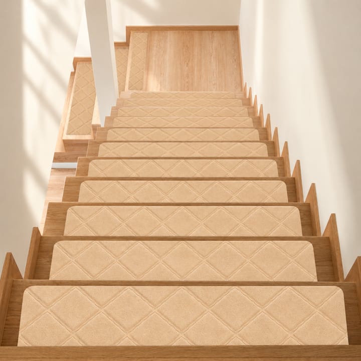 Diamond Loop Stair Treads, Beige